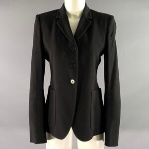 STELLA McCARTNEY Size S Black Wool Blend Notch Lapel Jacket